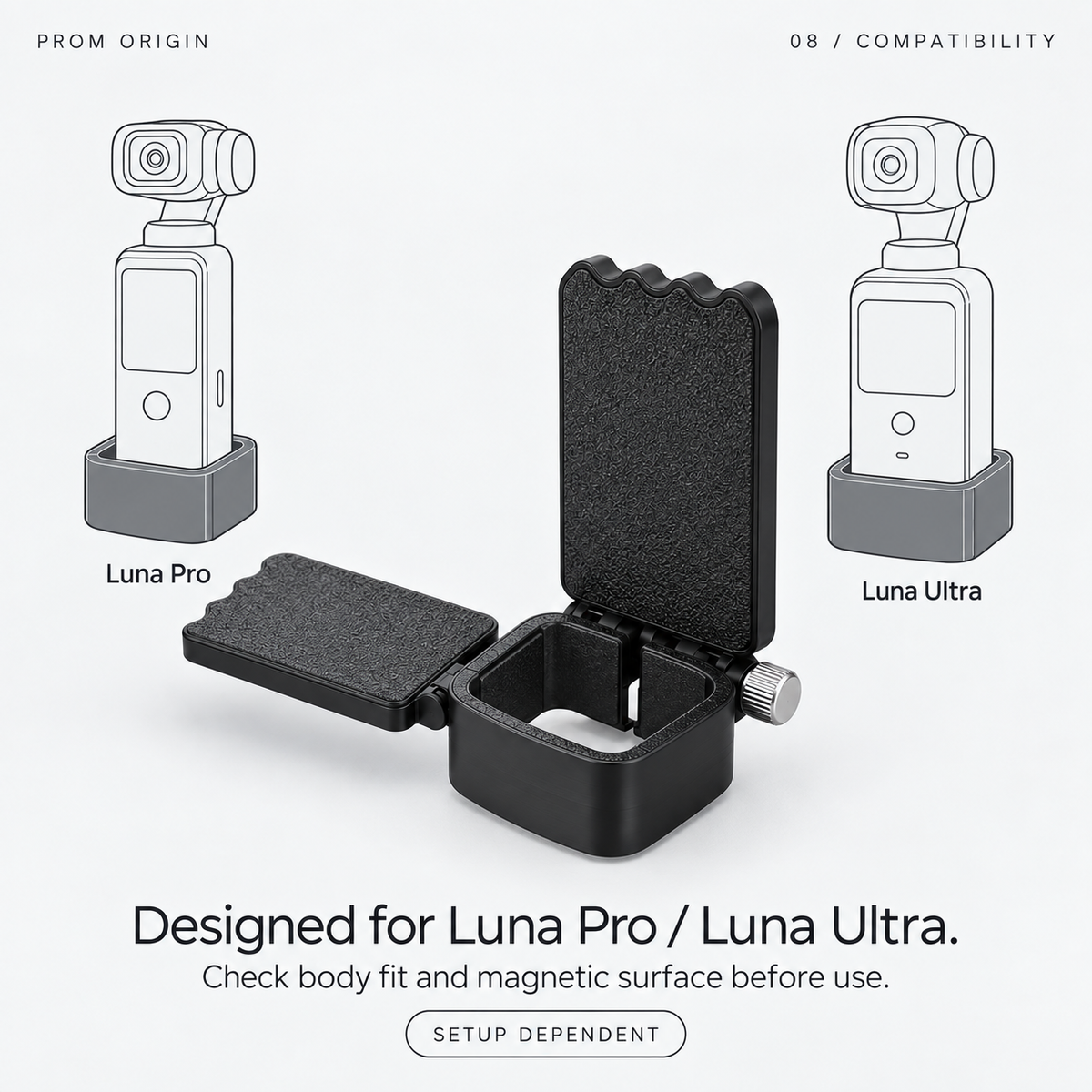Luna Pro and Luna Ultra setup-dependent compatibility guide